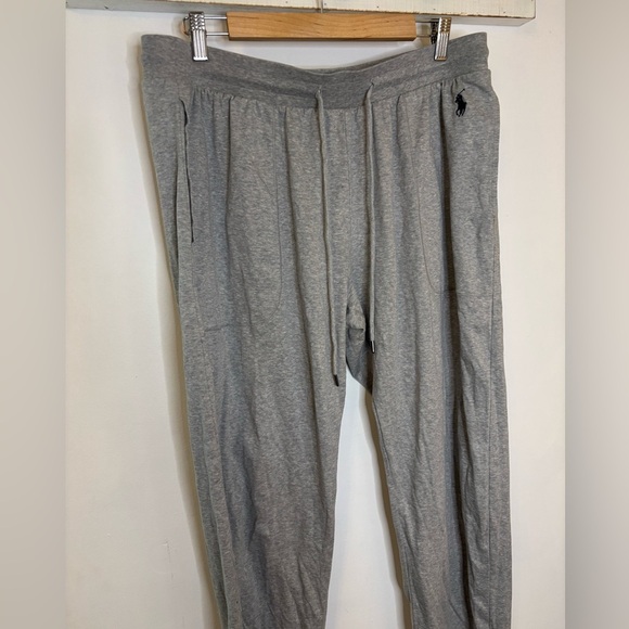 POLO Ralph Lauren Gray Polo Pony Embroidered Lounge Pants - Picture 1 of 5